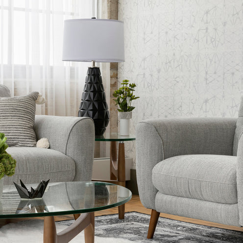 Ledell Glass Top Side Table